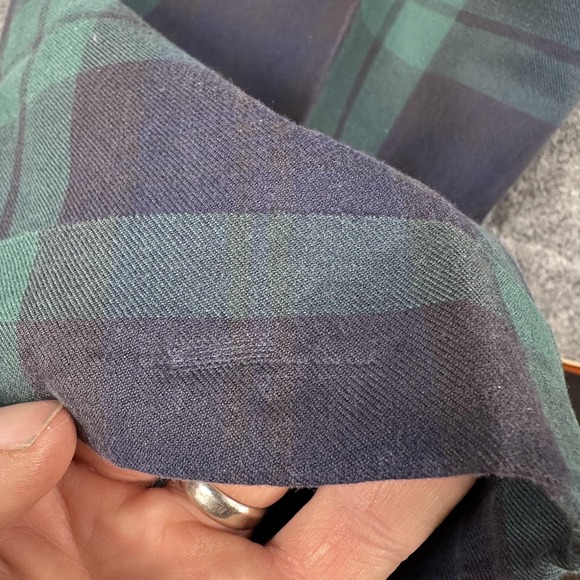 Vintage Polo Ralph Lauren Pants Mens 32x30 Green Plaid Adjustable Waist Made USA - Picture 9 of 14